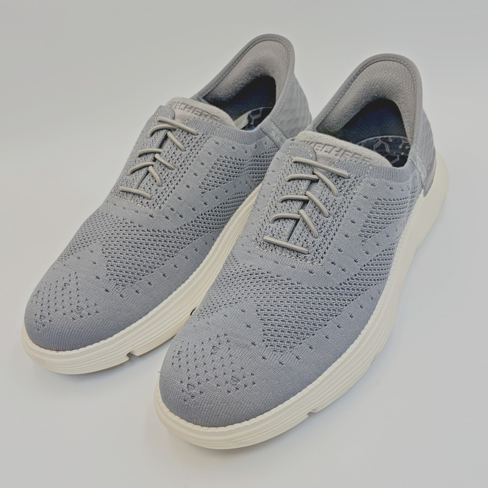 Skechers‎ Garza Palma Men's 8.5 Slip Ins Charcoal Comfort Casual Memory Foam